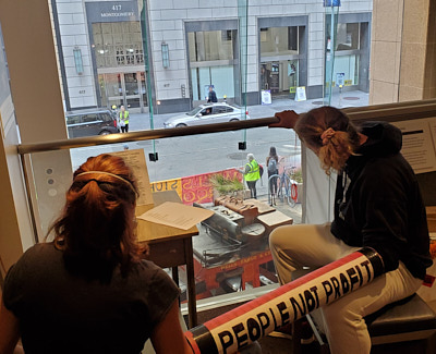 Climate Activists Occupy Wells Fargo Global Headquarters:April 25, 2022